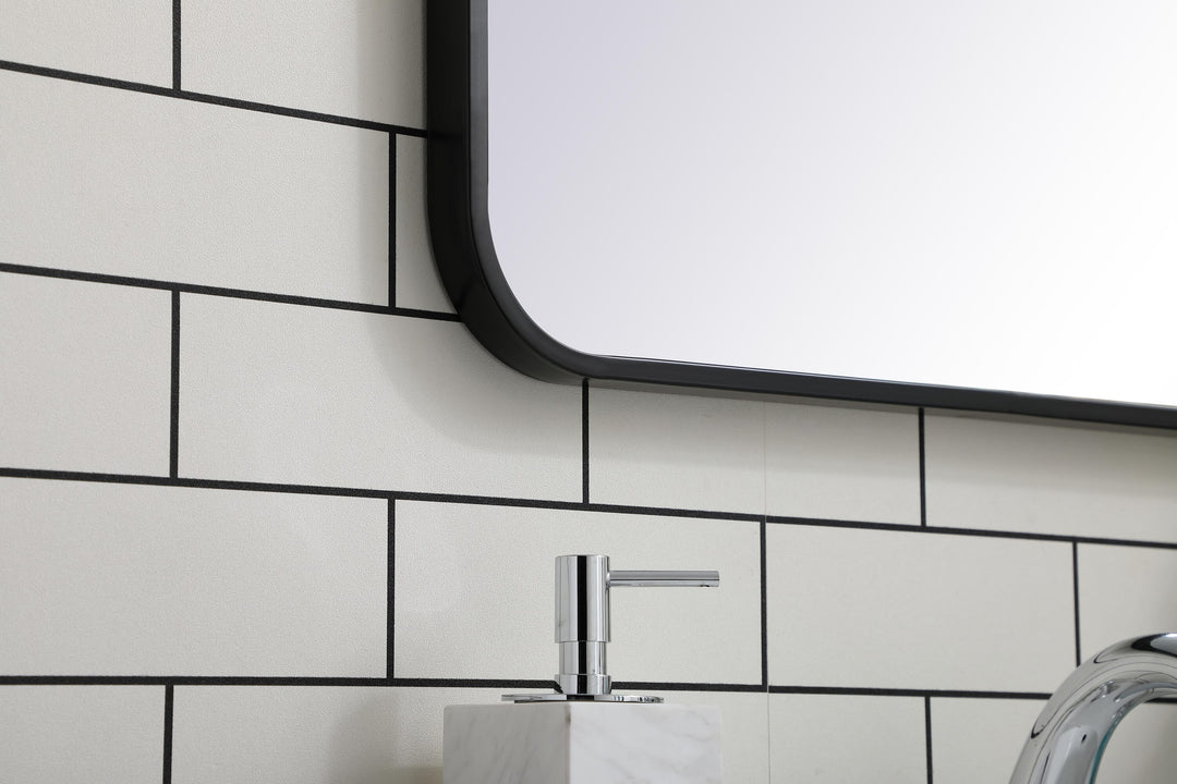 Soft Corner Metal Rectangular Mirror by Elegant - view 95