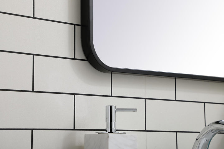 Soft Corner Metal Rectangular Mirror by Elegant - view 95