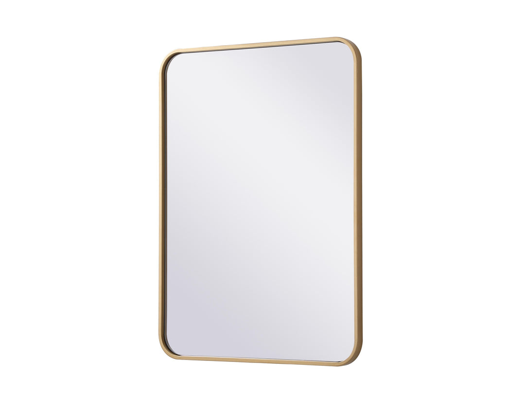 Soft Corner Metal Rectangular Mirror by Elegant - view 102
