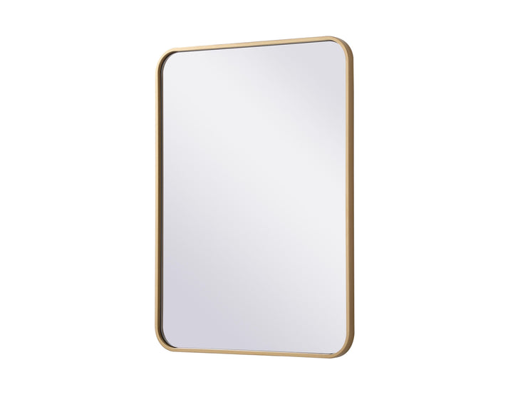Soft Corner Metal Rectangular Mirror by Elegant - view 102