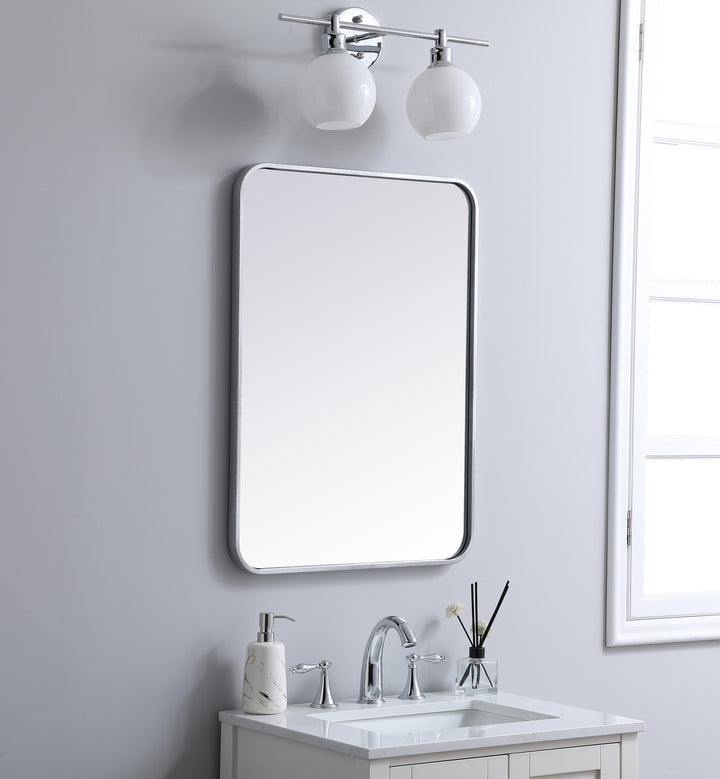Soft Corner Metal Rectangular Mirror by Elegant - view 105