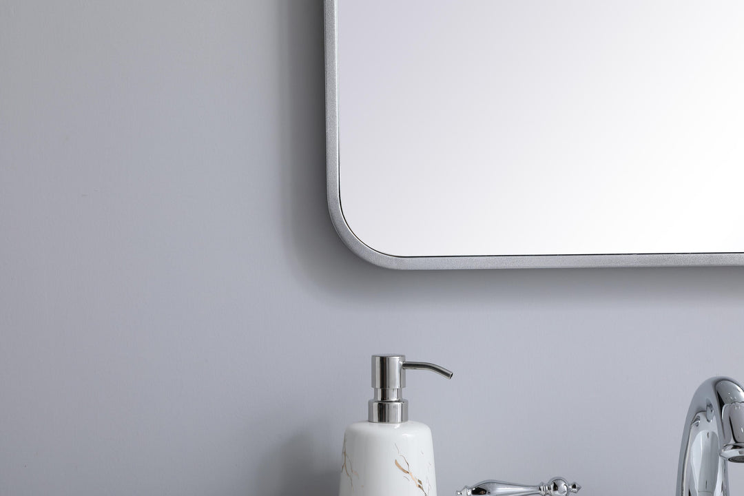 Soft Corner Metal Rectangular Mirror by Elegant - view 106