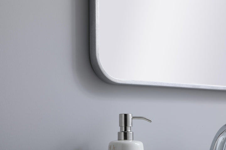 Soft Corner Metal Rectangular Mirror by Elegant - view 107