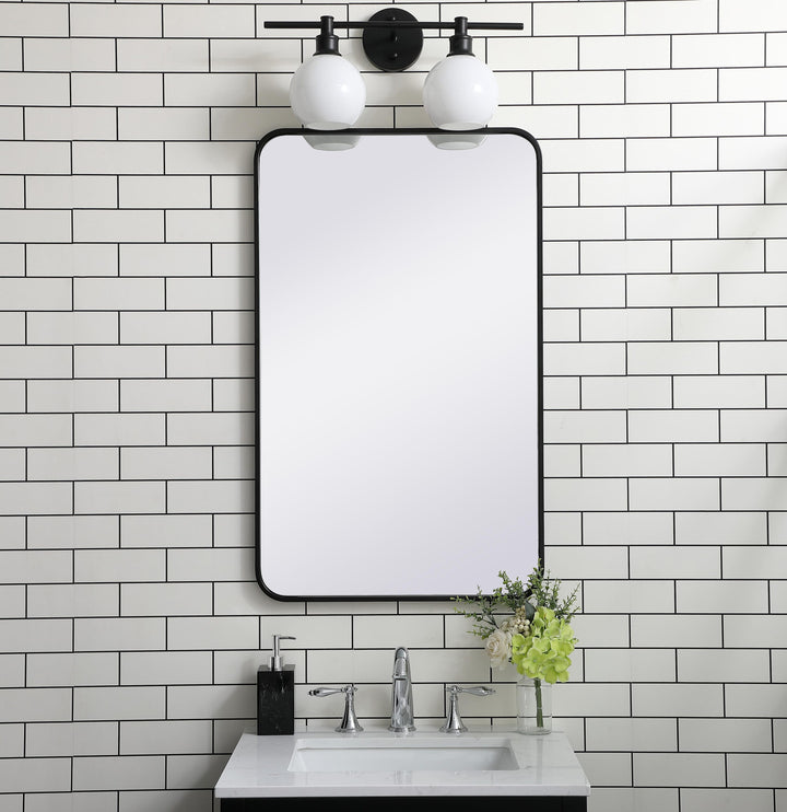 Soft Corner Metal Rectangular Mirror by Elegant - view 110