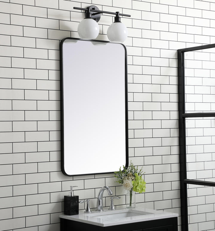 Soft Corner Metal Rectangular Mirror by Elegant - view 111