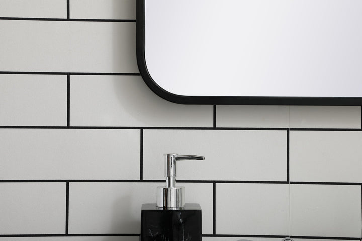 Soft Corner Metal Rectangular Mirror by Elegant - view 112