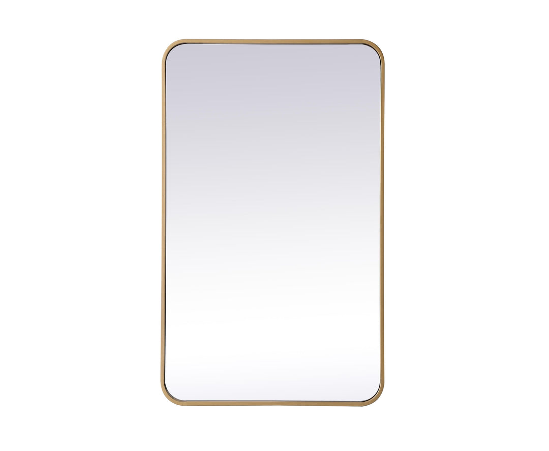 Soft Corner Metal Rectangular Mirror by Elegant - view 120