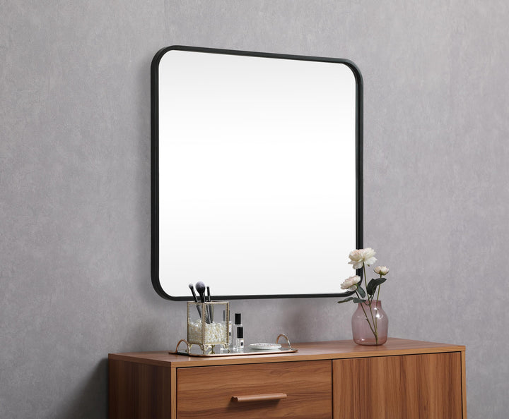 Soft Corner Metal Square Mirror by Elegant - view 5