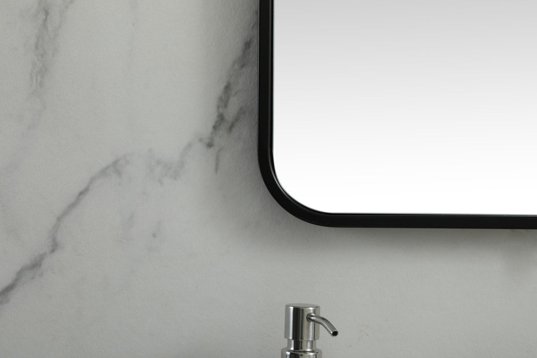 Soft Corner Metal Square Mirror by Elegant - view 6