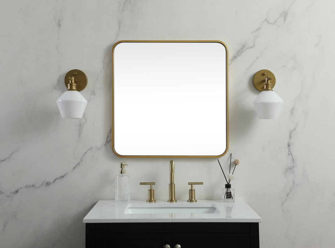 Soft Corner Metal Square Mirror by Elegant - view 8