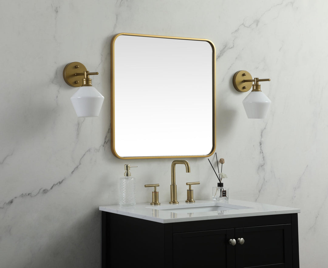 Soft Corner Metal Square Mirror by Elegant - view 9