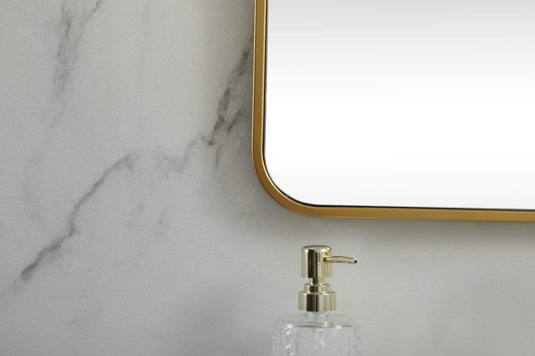 Soft Corner Metal Square Mirror by Elegant - view 12