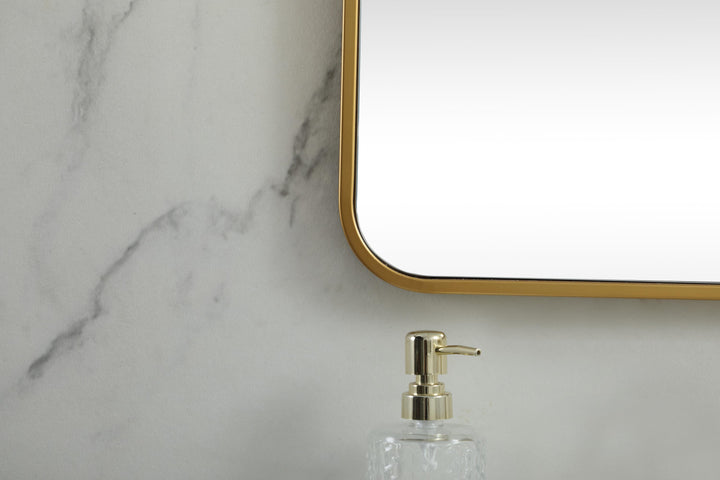 Soft Corner Metal Square Mirror by Elegant - view 12