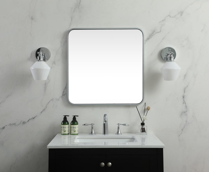 Soft Corner Metal Square Mirror by Elegant - view 14