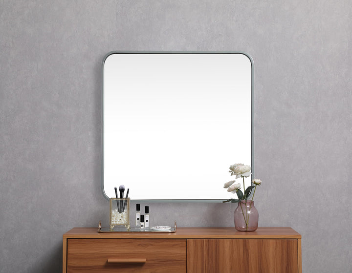 Soft Corner Metal Square Mirror by Elegant - view 16