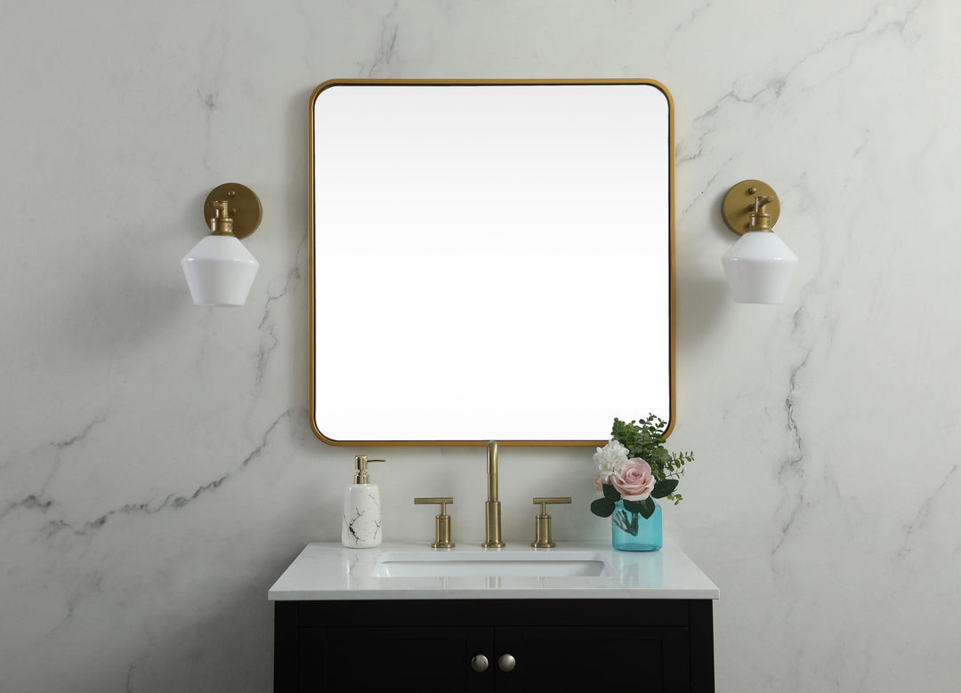 Soft Corner Metal Square Mirror by Elegant - view 26