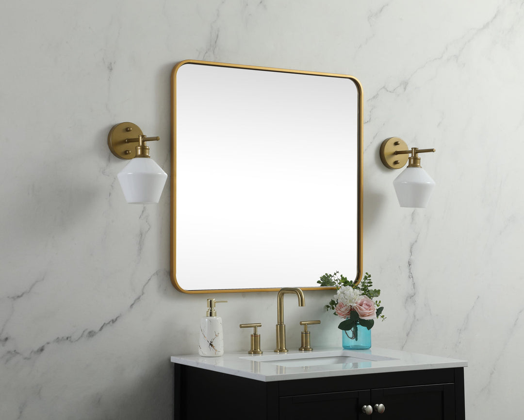 Soft Corner Metal Square Mirror by Elegant - view 27