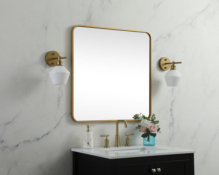 Soft Corner Metal Square Mirror by Elegant - view 27
