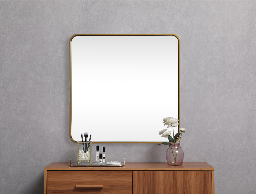 Soft Corner Metal Square Mirror by Elegant - view 28