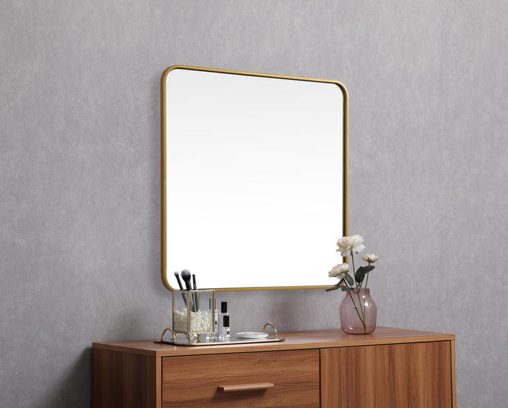 Soft Corner Metal Square Mirror by Elegant - view 29