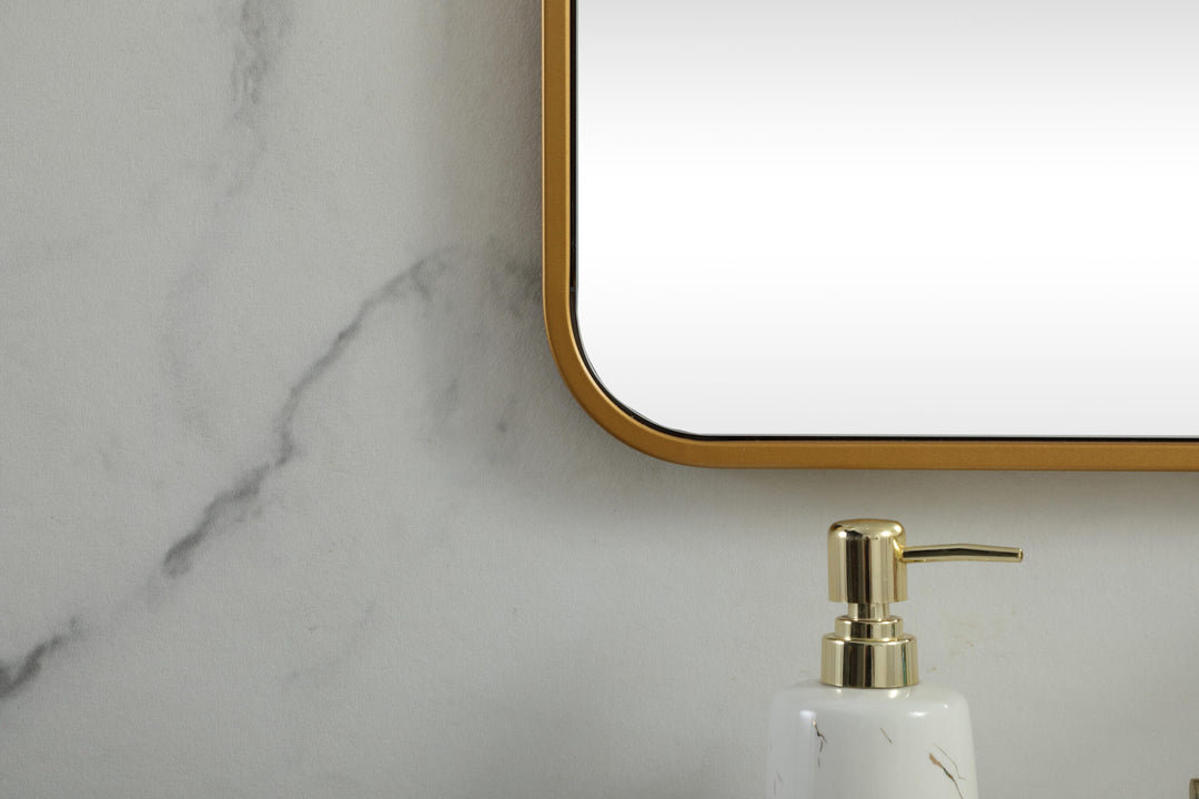 Soft Corner Metal Square Mirror by Elegant - view 30