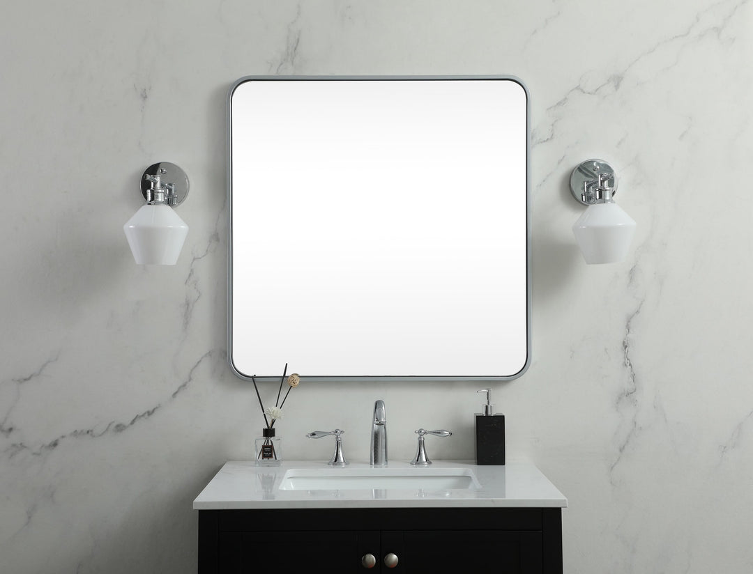 Soft Corner Metal Square Mirror by Elegant - view 32