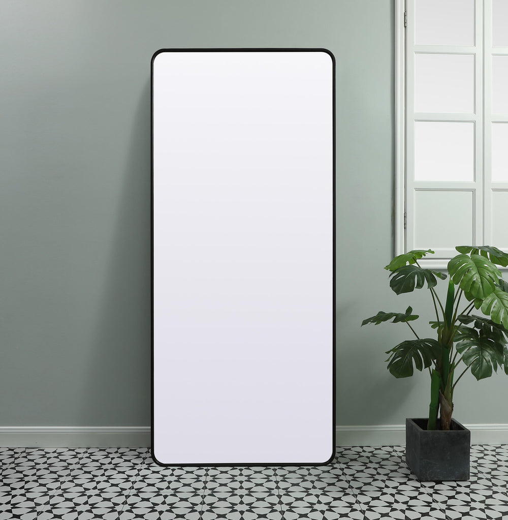 Soft Corner Metal Rectangle Mirror by Elegant - view 2