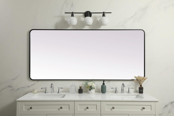 Soft Corner Metal Rectangle Mirror by Elegant - view 5