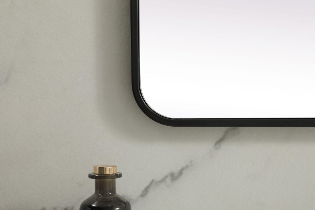 Soft Corner Metal Rectangle Mirror by Elegant - view 6