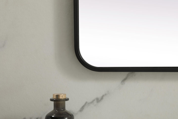 Soft Corner Metal Rectangle Mirror by Elegant - view 6