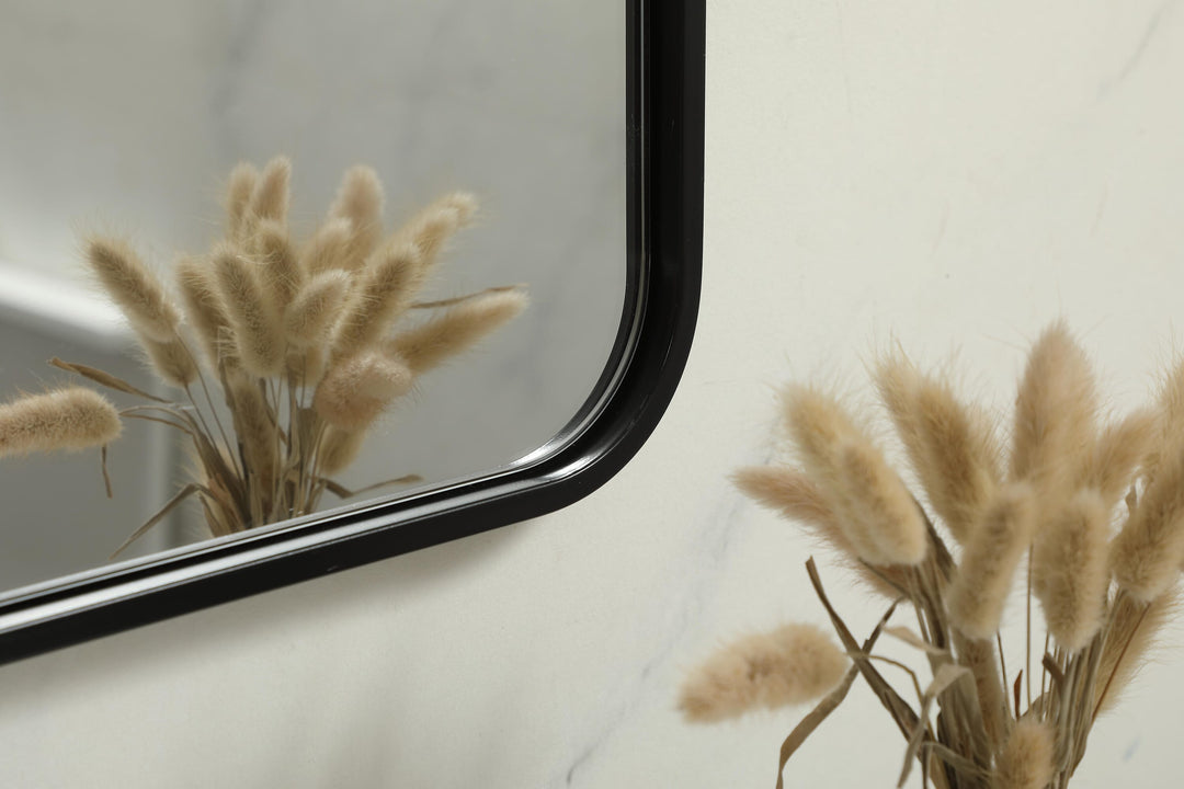 Soft Corner Metal Rectangle Mirror by Elegant - view 7