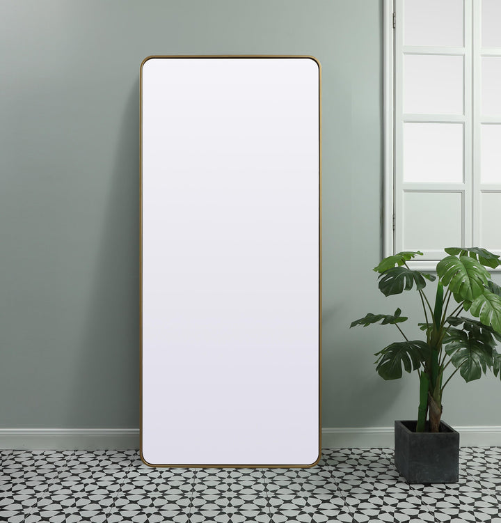 Soft Corner Metal Rectangle Mirror by Elegant - view 13