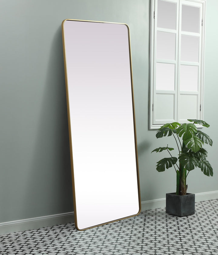 Soft Corner Metal Rectangle Mirror by Elegant - view 14