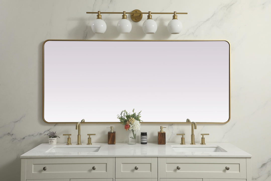 Soft Corner Metal Rectangle Mirror by Elegant - view 15