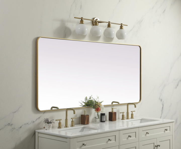 Soft Corner Metal Rectangle Mirror by Elegant - view 16
