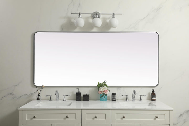Soft Corner Metal Rectangle Mirror by Elegant - view 26