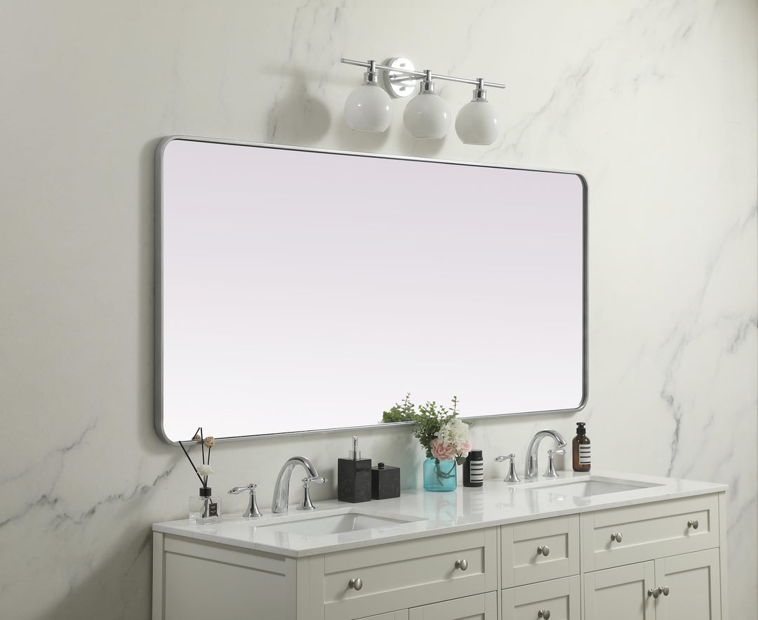 Soft Corner Metal Rectangle Mirror by Elegant - view 27