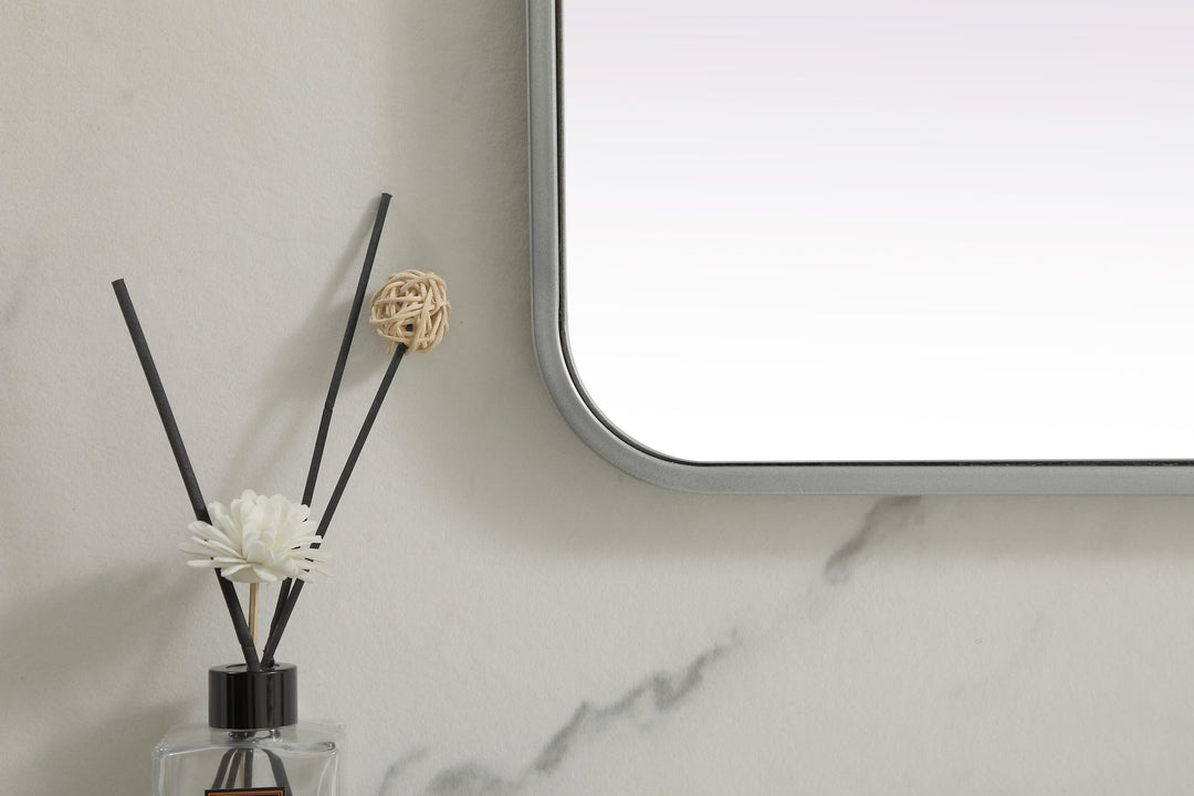 Soft Corner Metal Rectangle Mirror by Elegant - view 28
