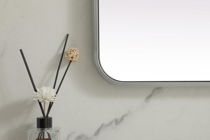 Soft Corner Metal Rectangle Mirror by Elegant - view 28