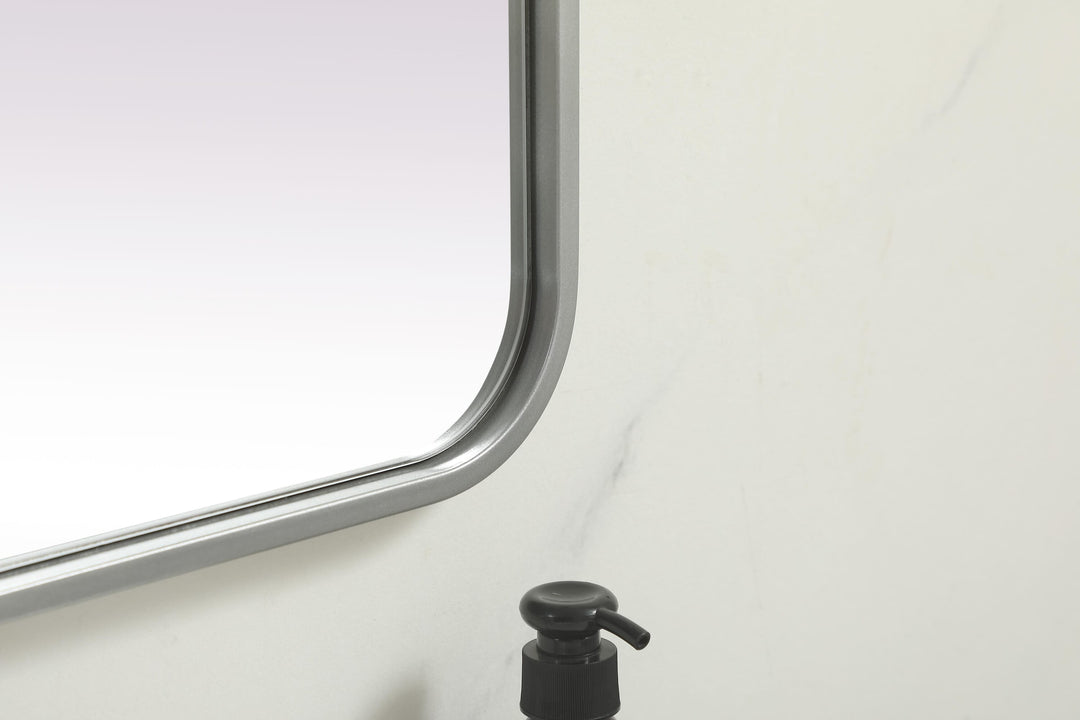 Soft Corner Metal Rectangle Mirror by Elegant - view 29