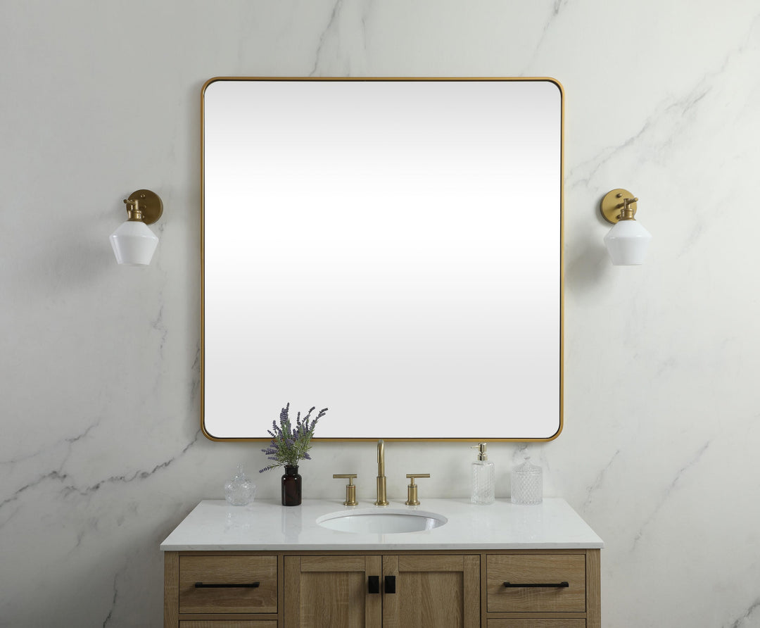 Soft Corner Metal Square Mirror by Elegant - view 44
