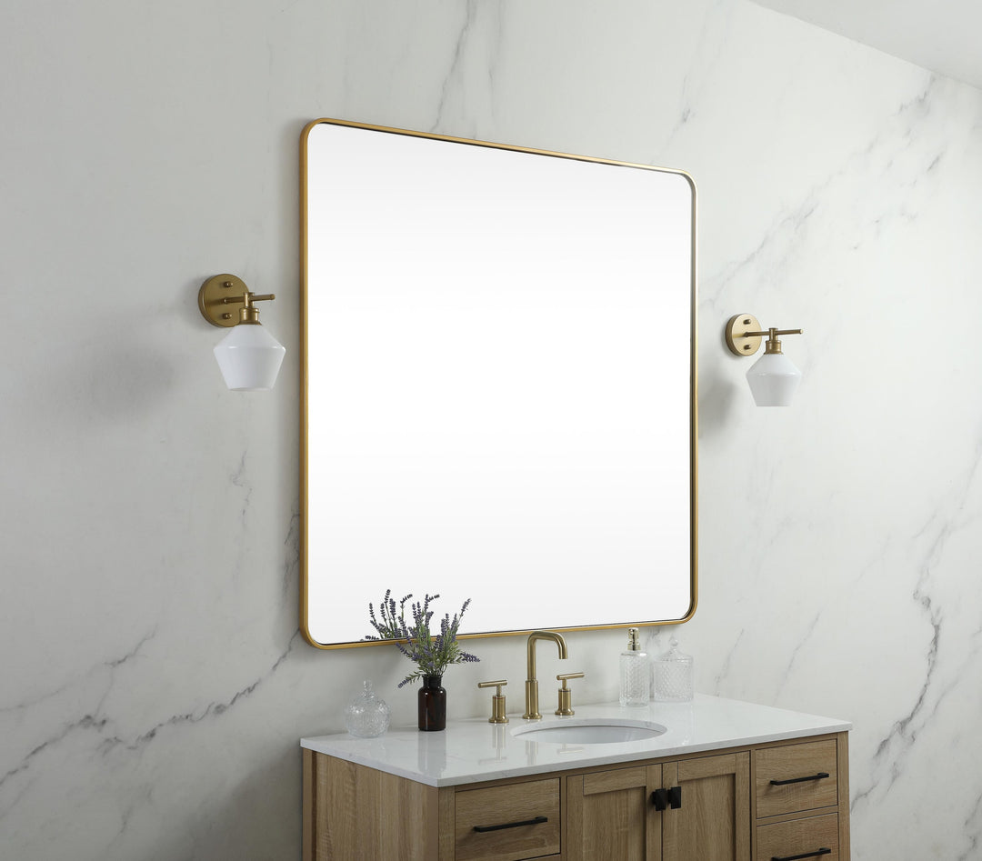 Soft Corner Metal Square Mirror by Elegant - view 45