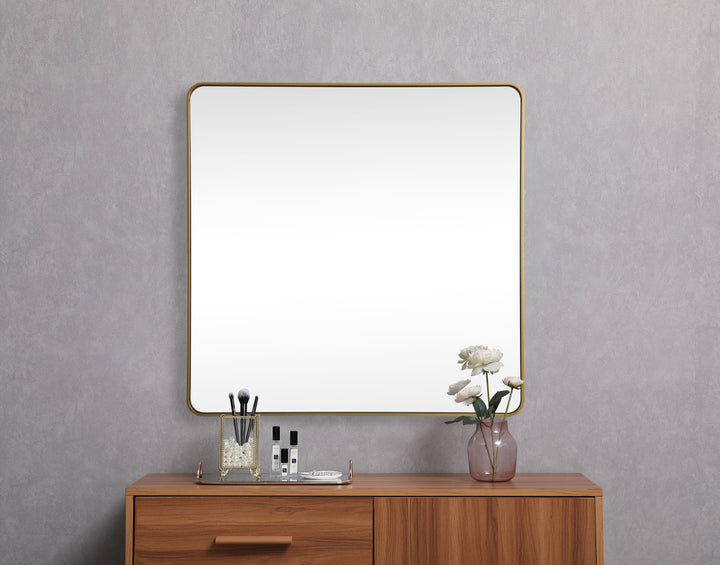 Soft Corner Metal Square Mirror by Elegant - view 46