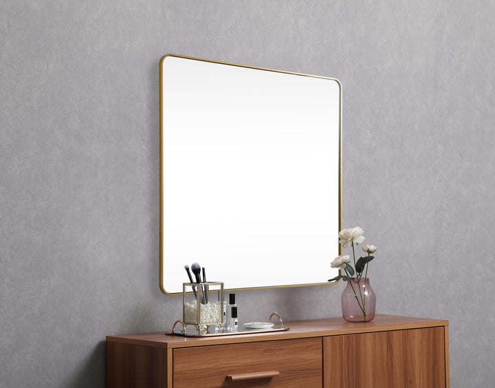 Soft Corner Metal Square Mirror by Elegant - view 47