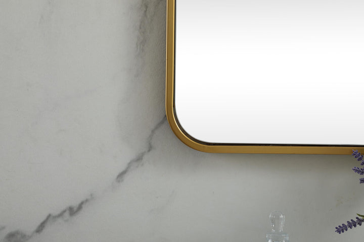 Soft Corner Metal Square Mirror by Elegant - view 48