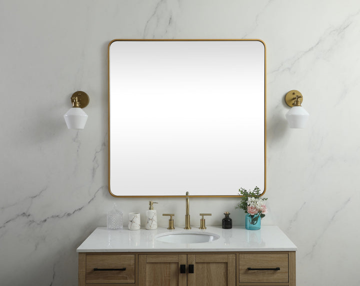 Soft Corner Metal Square Mirror by Elegant - view 62