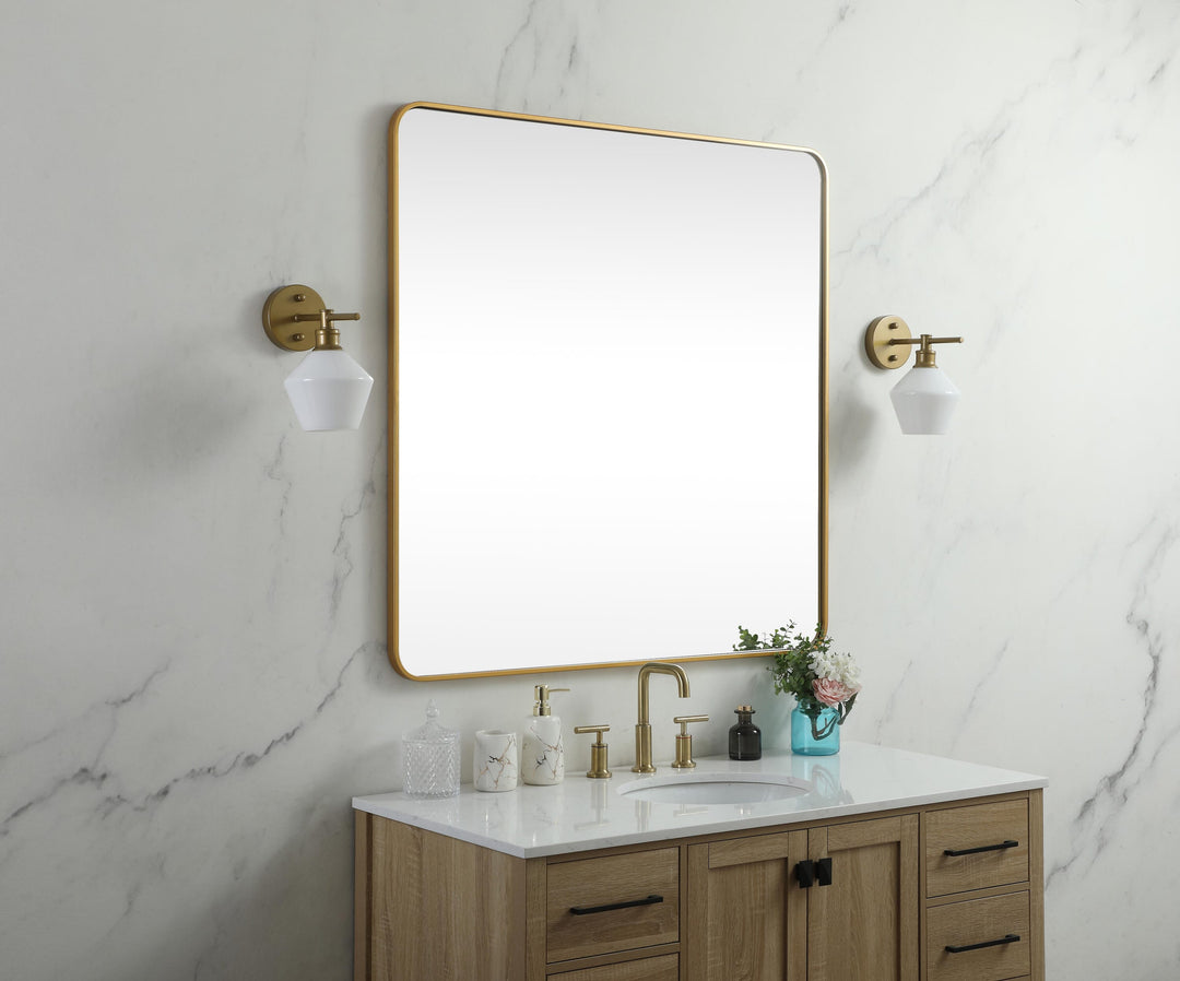 Soft Corner Metal Square Mirror by Elegant - view 63