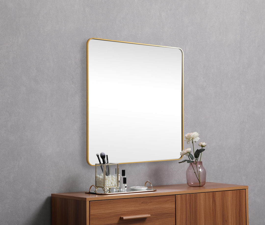 Soft Corner Metal Square Mirror by Elegant - view 65
