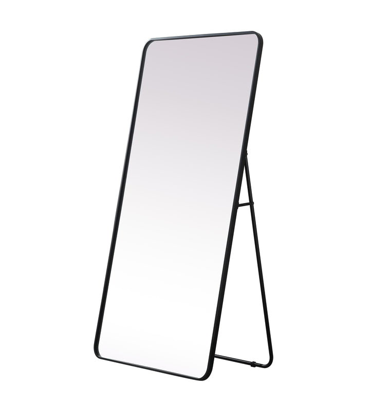 Soft Corner Metal Rectangle Full Length Mirror by Elegant - view 7