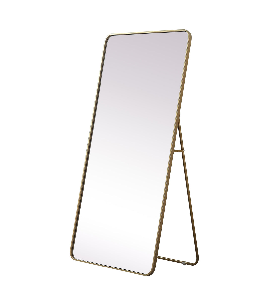 Soft Corner Metal Rectangle Full Length Mirror by Elegant - view 18